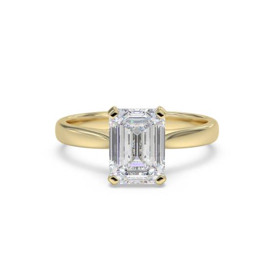 Classic Emerald Diamond Engagement Ring