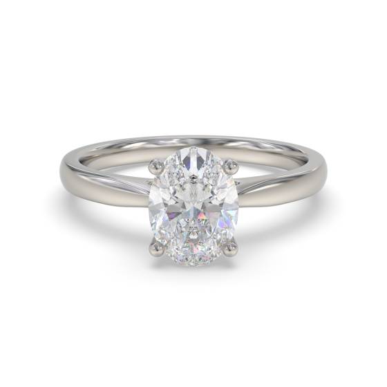 Elegant Oval Diamond Engagement Ring