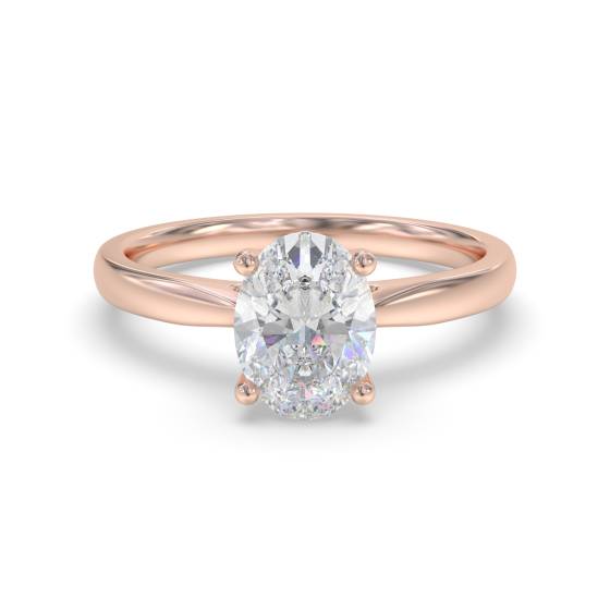 Elegant Oval Diamond Engagement Ring
