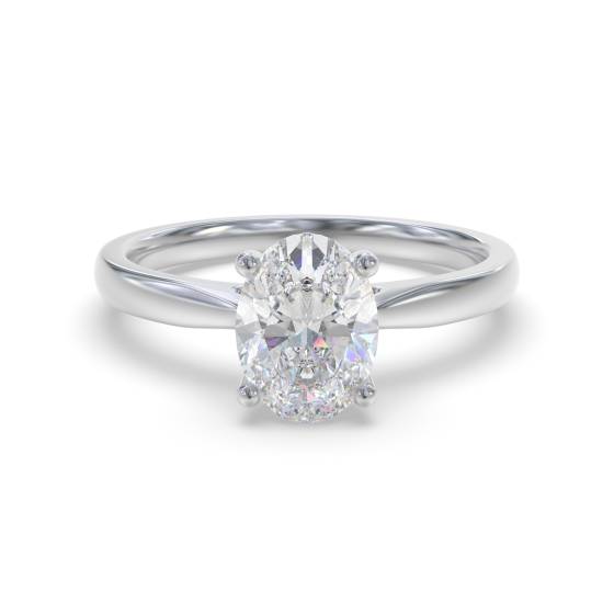 Elegant Oval Diamond Engagement Ring