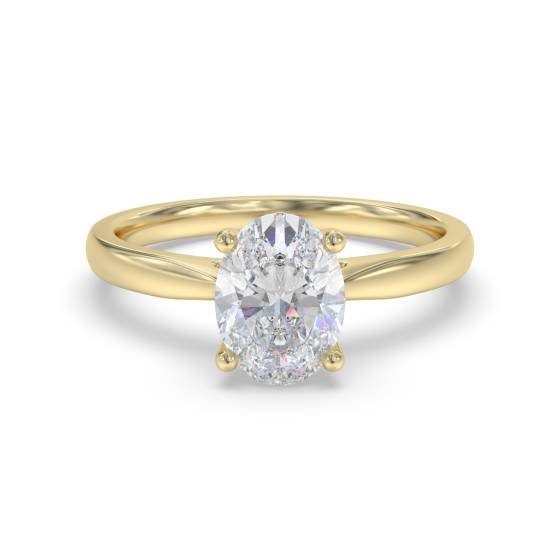 Elegant Oval Diamond Engagement Ring