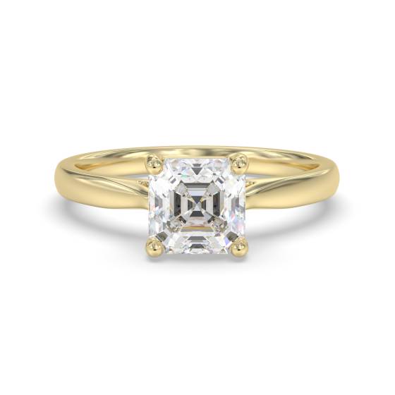 Elegant Asscher Diamond Engagement Ring