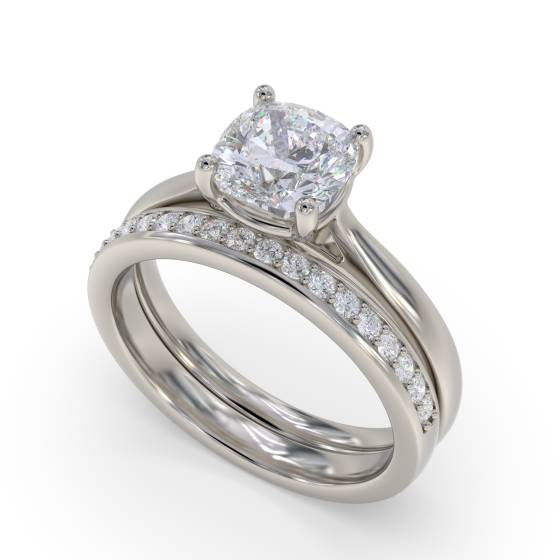 Elegant Cushion Diamond Engagement Ring