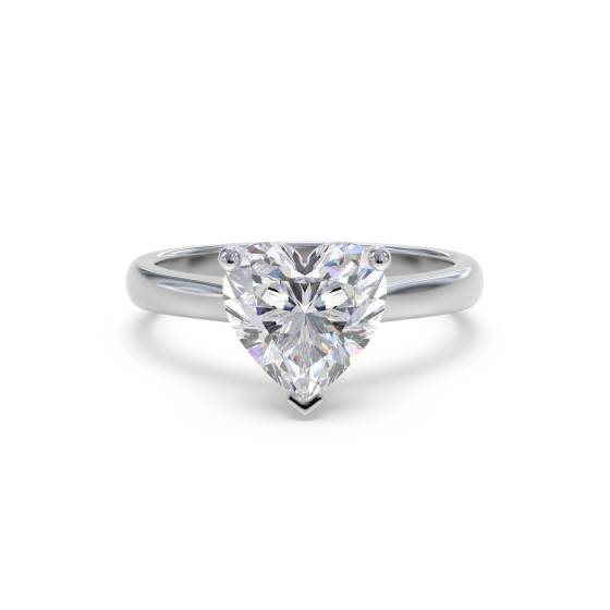 Classic Heart Diamond Engagement Ring