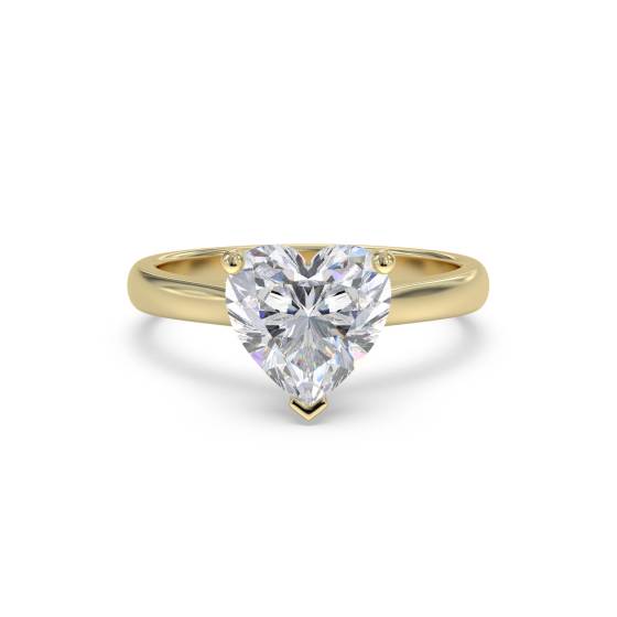 Classic Heart Diamond Engagement Ring