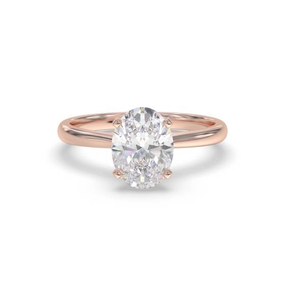 Classic Oval Diamond Engagement Ring