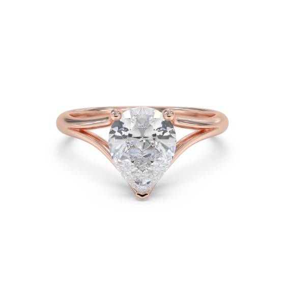 Unique Modern Pear Diamond Engagement Ring