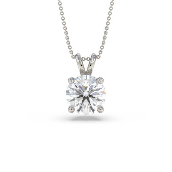 Round Diamond Halo Pendant