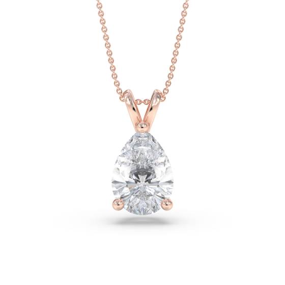 Pear Diamond Halo Pendant