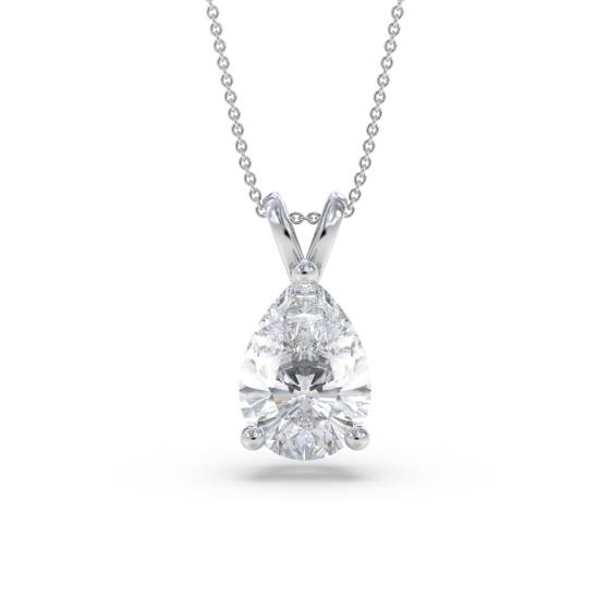 Pear Diamond Halo Pendant