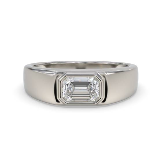 Emerald Mens Signet Ring