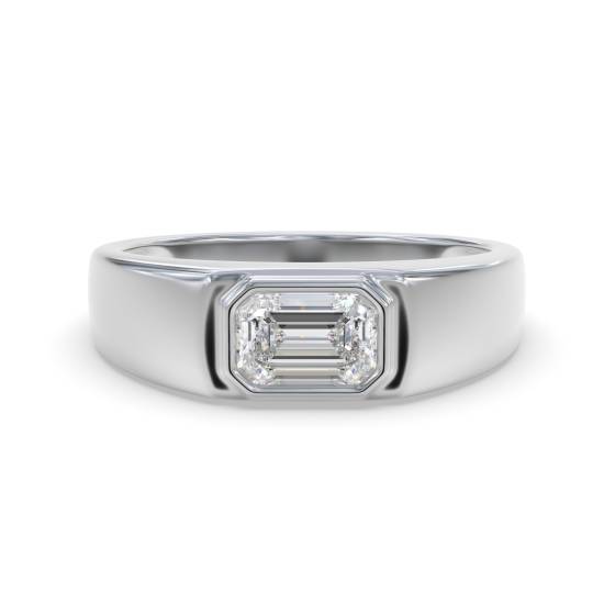 Emerald Mens Signet Ring