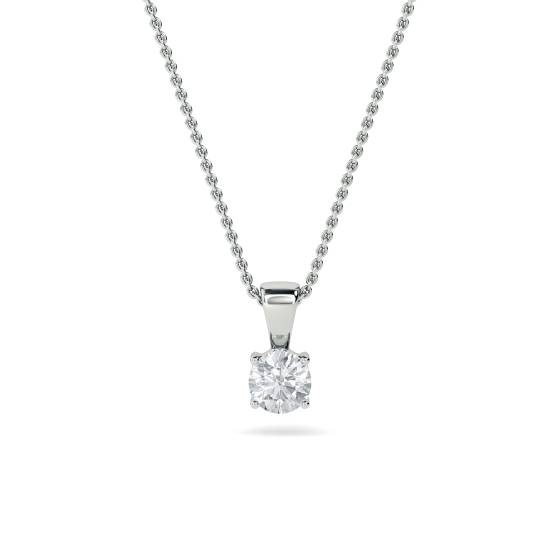 0.30ct SI2/F-G Round cut Natural Diamond Solitaire Pendant