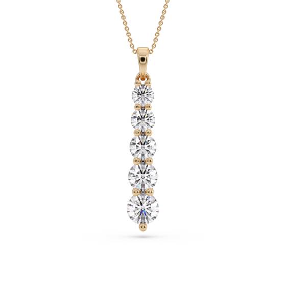 Classic Round Diamond Journey Pendant