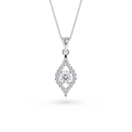 Stylish Round Diamond Designer Pendant