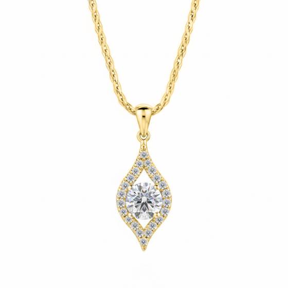 Stylish Round Diamond Designer Pendant