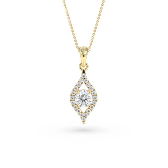 Stylish Round Diamond Designer Pendant