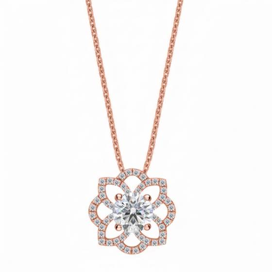 Stylish Round Diamond Designer Pendant
