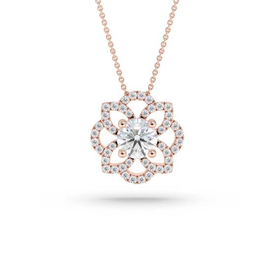 Stylish Round Diamond Designer Pendant