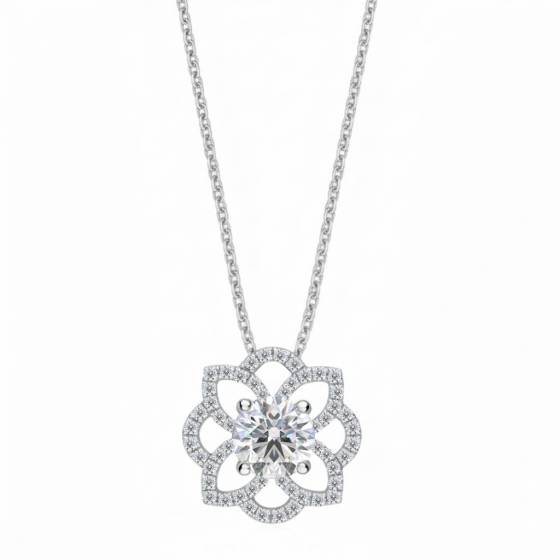 Stylish Round Diamond Designer Pendant