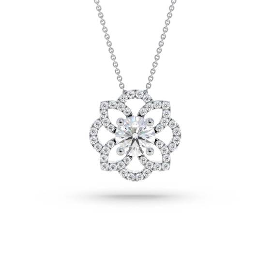 Stylish Round Diamond Designer Pendant