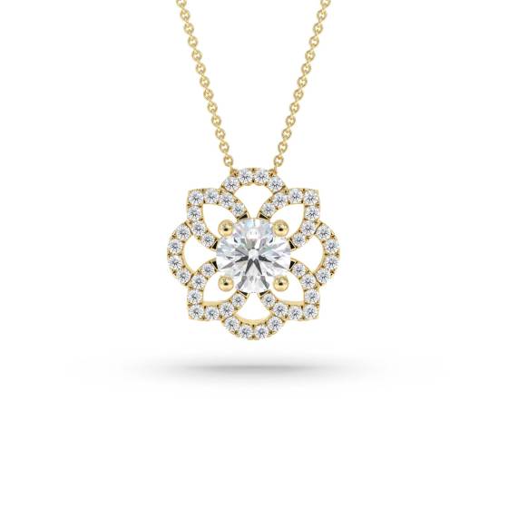 Stylish Round Diamond Designer Pendant