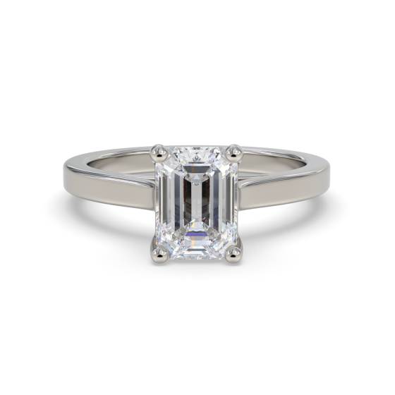 Emerald Diamond Engagement Ring