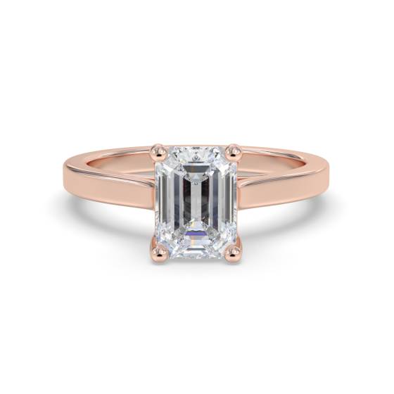 Emerald Diamond Engagement Ring