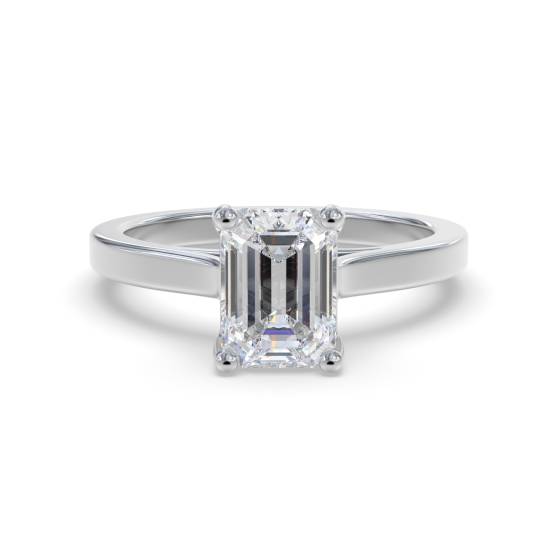 Emerald Diamond Engagement Ring