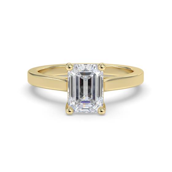 Emerald Diamond Engagement Ring