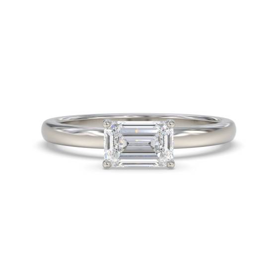 Emerald Diamond Engagement Ring