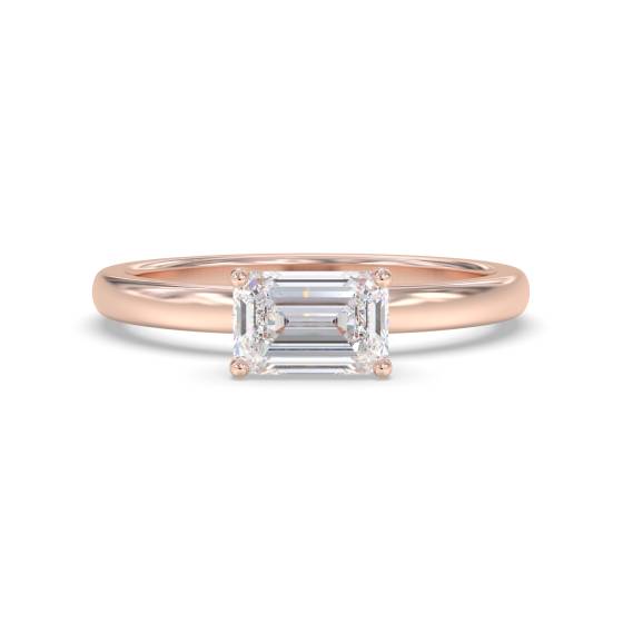 Emerald Diamond Engagement Ring