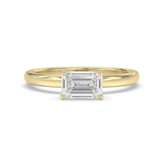 Emerald Diamond Engagement Ring
