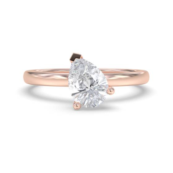 Pear Diamond Solitaire Ring