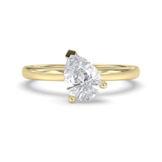 Pear Diamond Solitaire Ring