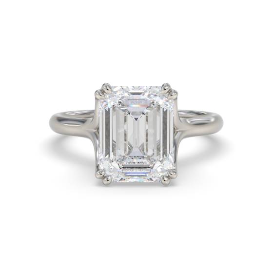 Emerald Diamond Engagement Ring