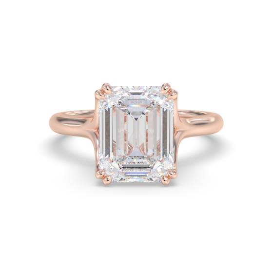 Emerald Diamond Engagement Ring