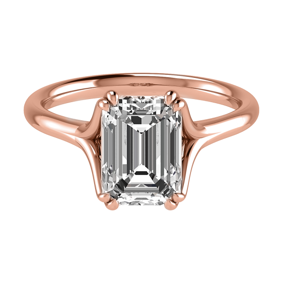 Emerald Diamond Engagement Ring