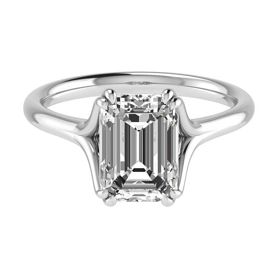 Emerald Diamond Engagement Ring