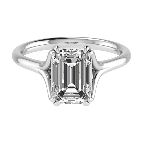 Emerald Diamond Engagement Ring