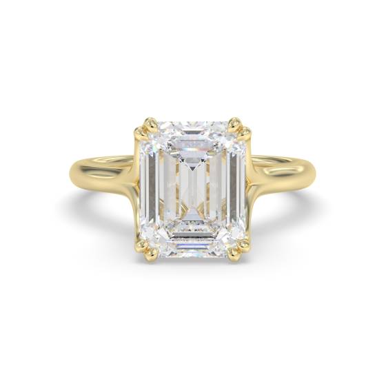 Emerald Diamond Engagement Ring