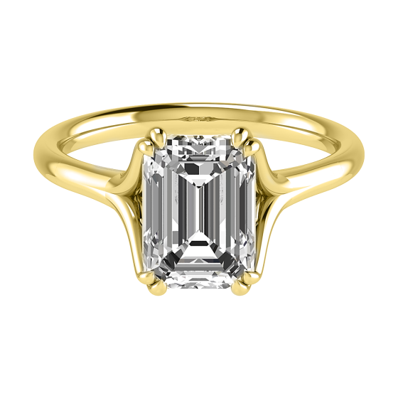 Emerald Diamond Engagement Ring