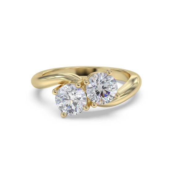 2 Stone Round Diamond Ring