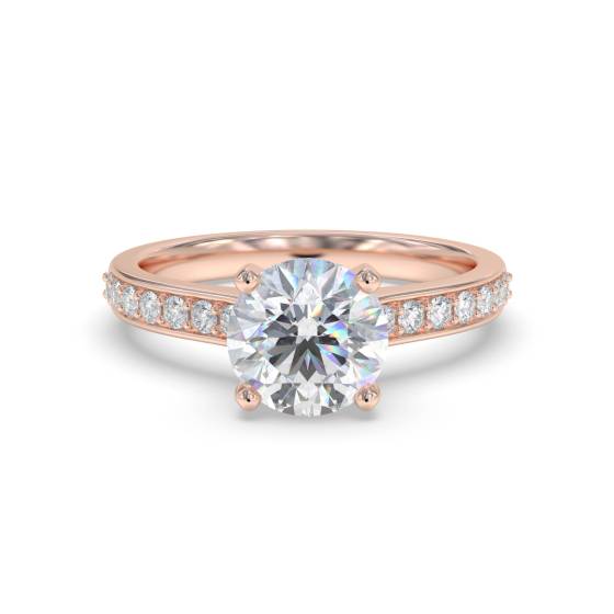 Shoulder Set Diamond Engagement Ring