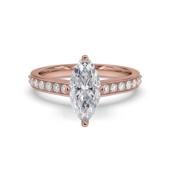 Marquise Diamond Shoulder Set Engagement Ring