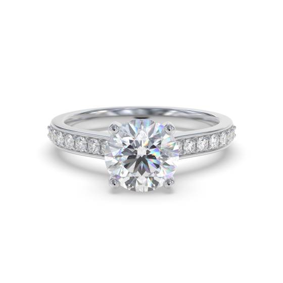 0.50ct Shoulder Set Diamond Engagement Ring