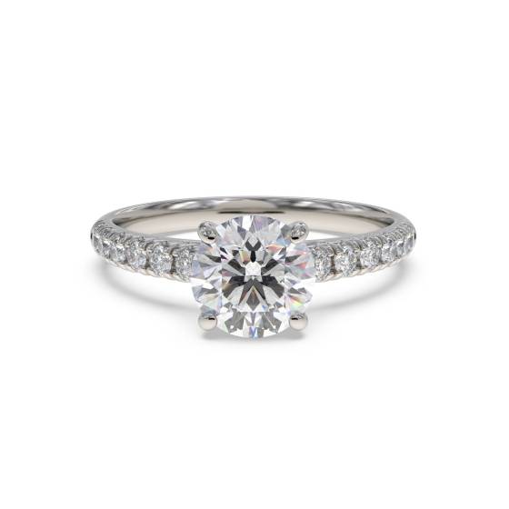 Shoulder Set Diamond Engagement Ring
