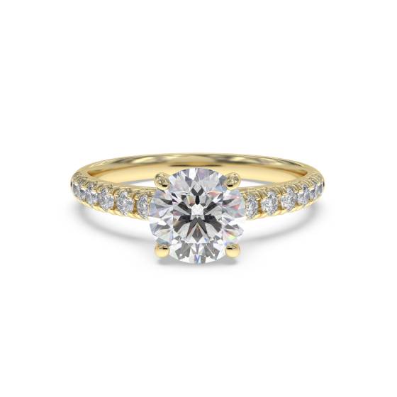 Shoulder Set Diamond Engagement Ring
