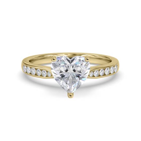 Heart Shoulder Set Diamond Engagement Ring