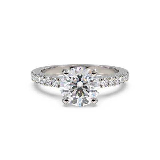 Shoulder Set Diamond Engagement Ring